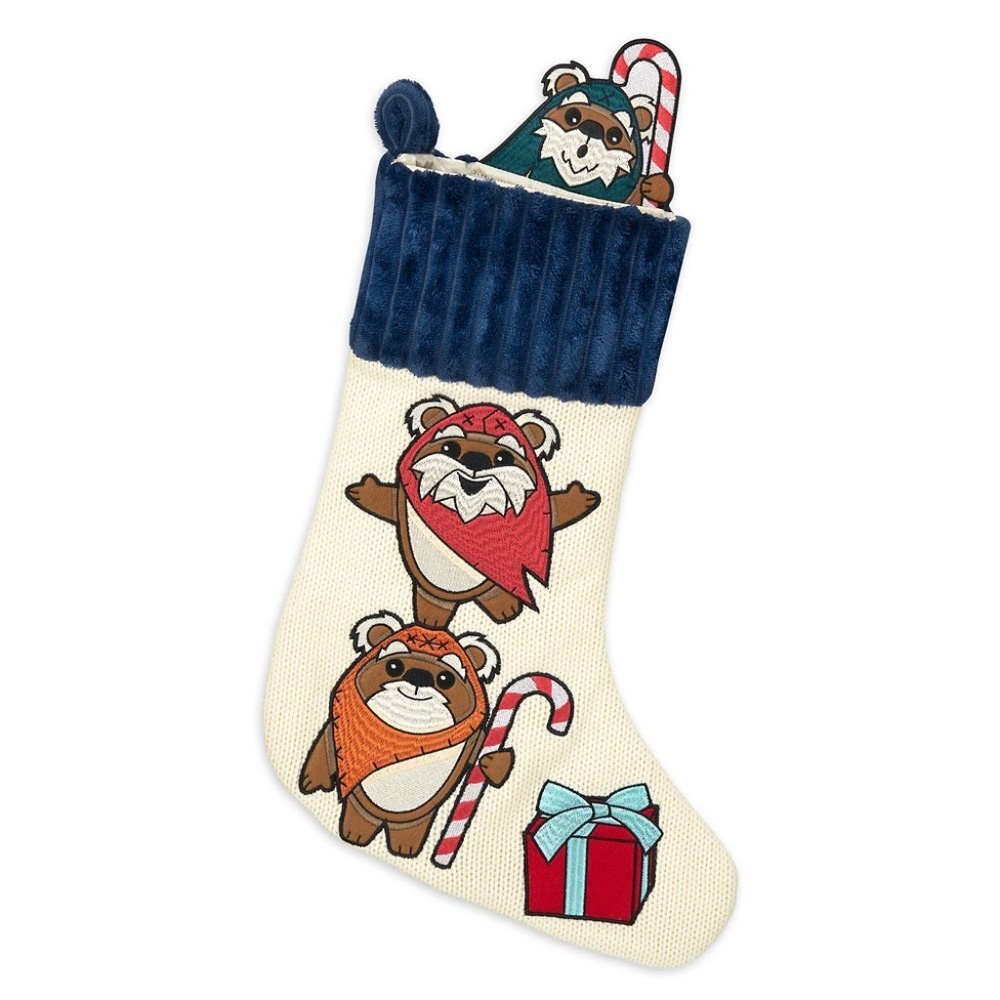 Disney Parks 2022 Star Wars Ewok Holiday Christmas Stocking & Door Wreath Set - Picture 2 of 4